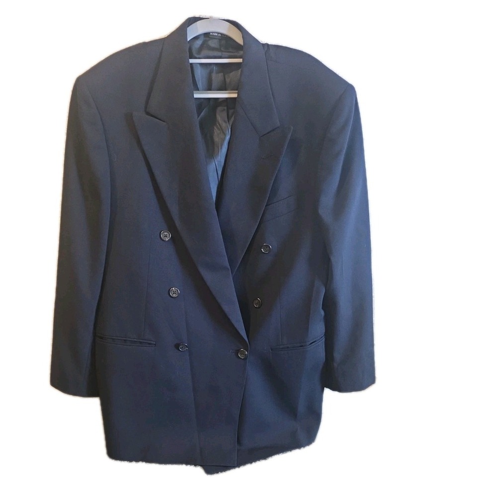Vintage Ralph Lauren Polo University Club Tuxedo Blazer 40R USA Wool DB Vent